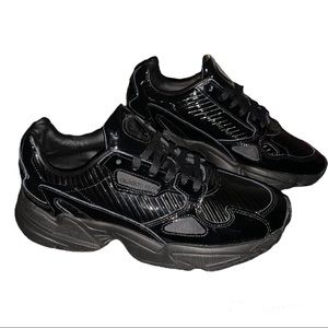 Women's Adidas Falcon Out Loud Sneakers Shoes Size 7  Core Black Gloss